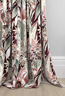 Bali, Red - Made to Measure Curtains
